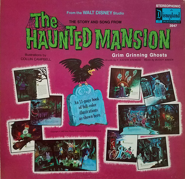 haunted mansion record back cover